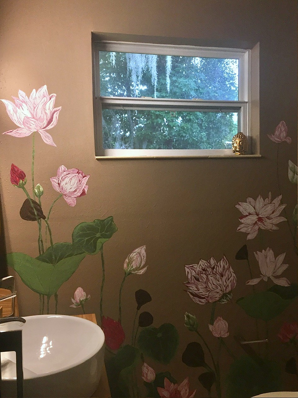 Lotus mural, view 1.